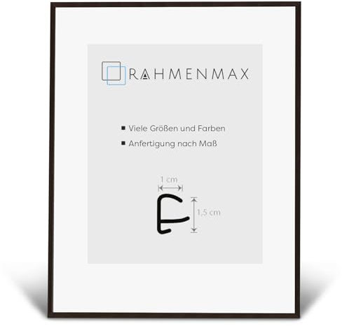 RahmenMax® Iowa Bilderrahmen 30x90 cm zum Aufhängen/Bilderrahmen Maßanfertigung möglich/Posterrahmen aus Kunststoff/Bilder Rahmen in Anthrazit mit klarem Acrylglas/Puzzle Rahmen