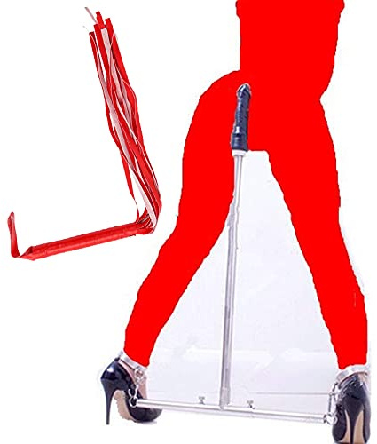 Set di divaricatori frusta in pelle per flogger in acciaio inossidabile - SM Spreader polsini alla caviglia e vibratore BDSM Schiavo Tortura Gioca Fetish Cosplay Giocattolo sessuale per coppie