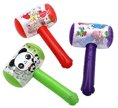 ifundom 10stücke Teiliges Aufblasbarer Kinderhammer Mit Glocke Lustiges Spielzeug Für Jungen Und Mädchen Für Partys Garten Und Poolspiele Zufällige Farben