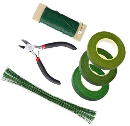 Lurrose Trockenblumen Floral Diy Werkzeug Set Mit Papierwickeldraht Klebeband Blumenstieldraht Und Schere Für Trockenblumen Herstellung Und Geschenkverpackung