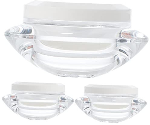 PAMINGONO 3stücke Klarsichtige Kosmetikdosen Zum Nachfüllen Wiederverwendbare Cremetiegel Für Gesichtscreme Lotionen Und Body Butter Als Reisebehälter Für Make-up Und Hautpflege