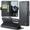 Phernykas Mobile Phone Case for Oppo Reno 12, Leather Flip Wallet Case with Card Slot and Stand Function, Black