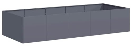 vidaXL Pflanzgefäß Anthrazit 200x80x40 cm Stahl