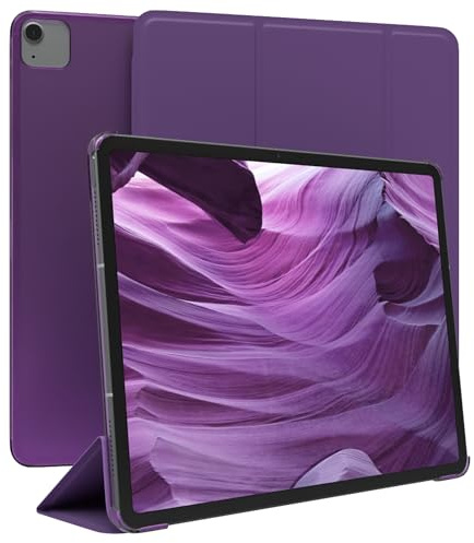 EAZY CASE - Skyddshölje för Apple iPad Air 13 M3 (2025) Smart Cover Tablet Smartcase med ställfunktion Flip ståfunktion Sleep Wake Up Syntetiskt läder Lila