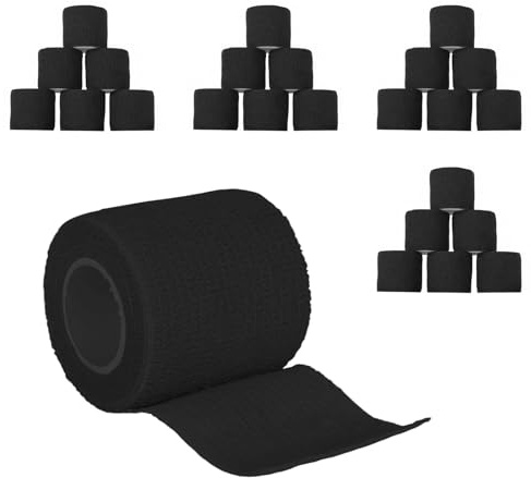 PARFCO 24 Stück Selbsthaftender Verband, 5 cm × 4,5 m Fixierbinde Selbsthaftend, Vlies Haftverband, Flexibles Elastischer Verband Selbstklebend, für Handgelenke, Knöchel, Sport, Haustiere