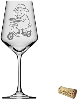eXODA verre gravé Puppa mouton en trottinette bière 350ml 100% lave-vaisselle parfait pour soirées conviviales idéal pour bières cocktails et boissons rafraîchissantes 21 cm haut