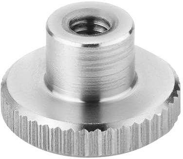SOTOOLS 4 x Rändelmutter M4, Edelstahl SS304, DIN 466, Ø 16 mm | Rändelmutter/Rändelschraube, hohe Form, für Maschinenbau, Höhe 9,5 mm, Edelstahl V2A.