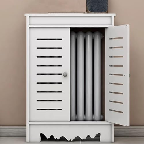 Radiator Covers for Home, Modern Baseboard Heater Covers with Louvered Grill and Shelf for Home Living Room Bedroom(90*70*25cm/35*28*10in)