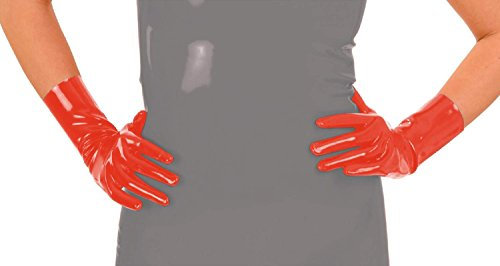 Anita Berg Latex-Handschuhe kurz Rubber Gloves, XXL rot