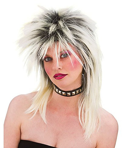 Adult 80's Rocker Fancy Dress Wig