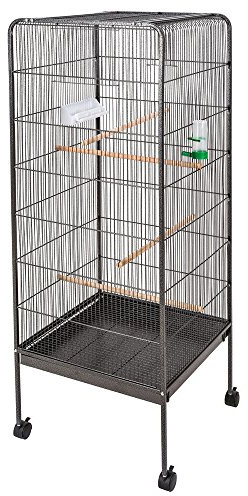 Voliera gabbia per volatili uccelli canarini inseparabili completa 146X54X54CM -AQPET