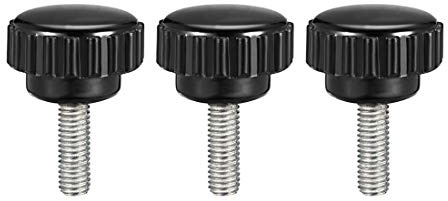 sourcing map 3Stk. M5 x 15mm Außengewinde gerändelt Klemmknöpfe Griff Daumenschrauben auf Typ de