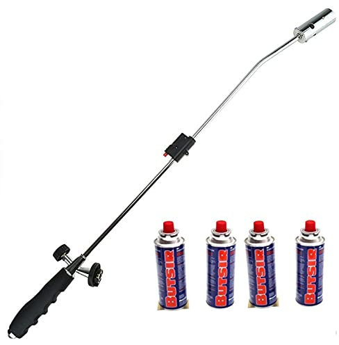 Butsir Bruciatore di erbe NS-3000T Bruciatore per erbacce a gas butano per giardino ed esterni 1.300°C Incluse 4 cartucce