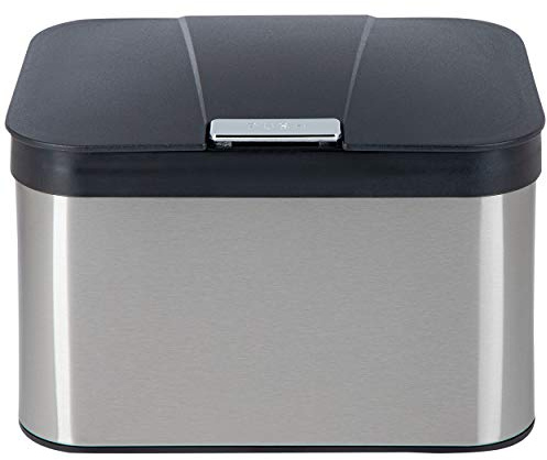 ONVAYA® Cubo de Basura biológica para la Cocina, Cubo de compostaje con Tapa, Cubo de Basura de Acero Inoxidable para residuos orgánicos, Cubo de Basura orgánica, Inodoro y hermético, 4,3 litros