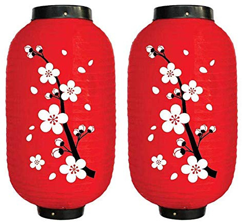 2 Stücke Papier Japanische Laterne Zum Aufhängen Garten Chinesische Lampions Papierlaterne Dekorativ Wasserdicht Laternen Für Outdoor Sushi Restaurant Bar Grill Sashimi Hängende Lampen Dekoration (C)