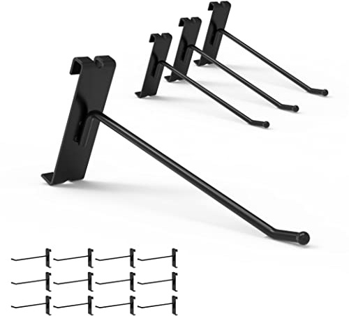 HUHOLE Gitterwandhaken für 3 × 3 Drahtgitterplatten, 15,2 cm, Schwarz, 32 Stück