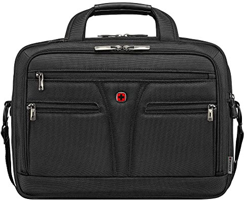 WENGER BC Star Aktenkoffer, Laptop-Tasche zum Rollen, Notebook bis 16 Zoll, 19 l, RFID-Schutz, Büro Business Uni Schule, Schwarz, 612268