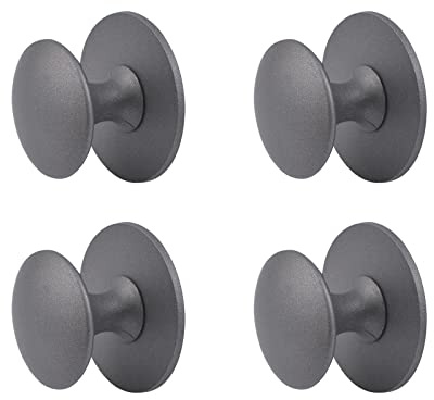 MOROBOR Edelstahl Schubladenknöpfe, 4pcs Self-Stick Instant Cabinet Handle Pulls, Adhesive Sliding Door Stick On Handle mit Montageschrauben für Glas Schrank Schrank Schublade (Starry Sky Gray)