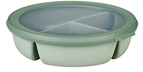 Mepal - Meal Prep Box Cirqula - Bento-Schüssel mit 3 Fächern - Frischhaltedose luftdicht - Mahlzeiten getrennt aufbewahren - Meal-Prep-Boxen & Vorratsdosen - 1000 ml - Nordic sage