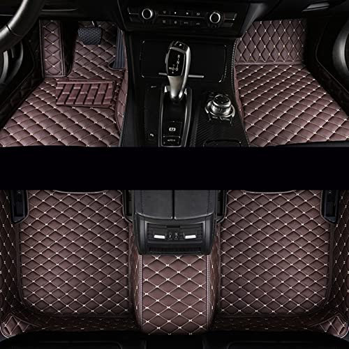 EKEGUY Autoteppich Leder Auto Matten Boden Für Nissan Für Micra Für March Für Machi K12 2003~2009 5 Tür Anti-schmutz Pad Fussmatten Auto (Farbe : Kaffee)