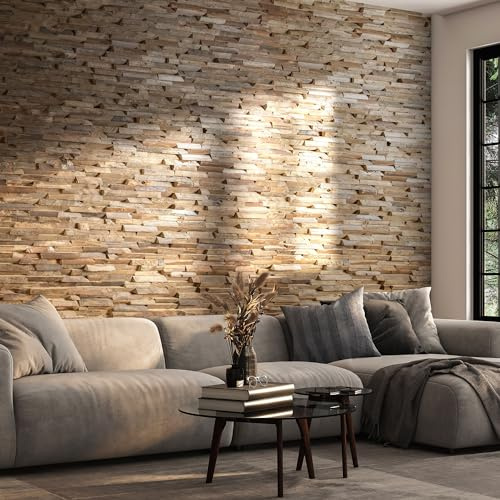 Wooden Wall Design Wandverkleidung aus Altholz Natürliches Vintage Holz Wandpaneele Wanddekoration Holzverkleidung Holzwand Wanddesign model Alias. (1m2)