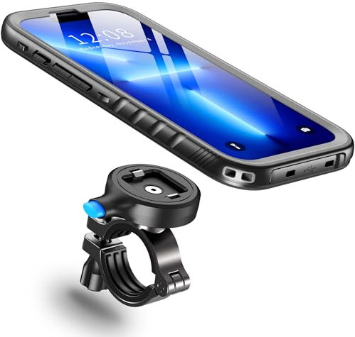 Cozycase Handyhalterung Fahrrad für iPhone 11 Wasserdicht - 【EIN Knopf Entriegeln+Automatisches Schloss】 Bike Phone Holder/Mount Handy Halterung Motorrad Lenker Rennrad Scooter MTB Waterproof