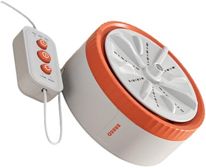 lmoikesz Mini lavadora práctica con protección de apagado automático, minilavadora portátil, fuente de alimentación Usb, naranja