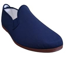 - Zapatillas de Lona Kung-fu con elástico. (Azul, Sistema Tallas Calzado EU, Adulto, Números, Mediano, 36)