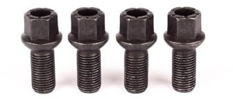 BASPHHH Bulloni Cerchio Kit bulloni per Cerchi in Lega M14 X 1,5 Compatibile(Black 4PCS)