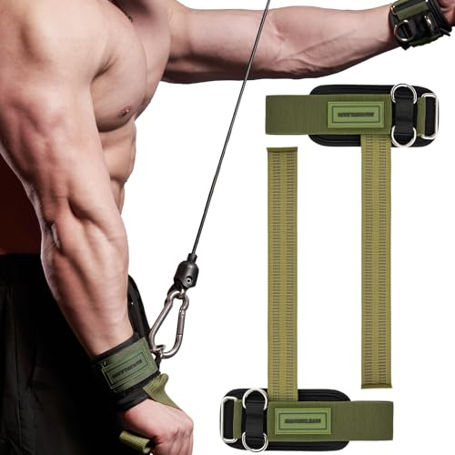 MANUEKLEAR 2 Stück Rutschfest Zughilfen Krafttraining mit D-Ringen, Verstellbarem Lifting Straps für Gewichtheben Kreuzheben