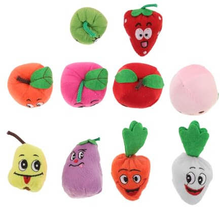 WEKAMOS 10stücke Frucht-fingerpuppen Cartoon Obst Fingerpuppe Puppe Für Junge Mädchen Fingerspielzeug Interaktive Geschichtenerzähl Spielzeug