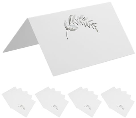 PRETYZOOM 50piezas Folleto Del Asiento Para Bodas Tarjetas Nombres De Lugar Tarjetas Plegables De Verdes Para Recepciones Banquetes Fiestas De Mesa Arreglos De Asientos Para Invitados