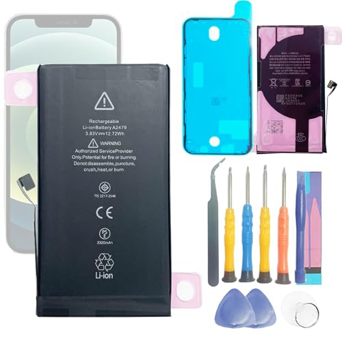 Batterie de rechange haute capacité pour Aousavo Phone12/12Pro A2479 compatible avec iPhone 12/12Pro A2172 A2402 A2403 A2404 A2341 A2406 A2407 A2408