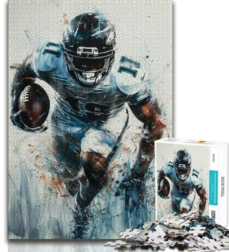 1000-teiliges Puzzle mit American-Football-Spielern für Erwachsene und Jugendliche, anspruchsvolles Spielgeschenk, ganze Familie (38x26cm)