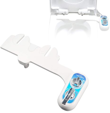 BLUEZY Bidet Non Elettrico con Getto d'Acqua Dolce Calda E Fredda con Ugelli Autopulenti Controllo della Pressione dell'Acqua Bidet per WC Non Elettrico Mano Sinistra, Culo Clean