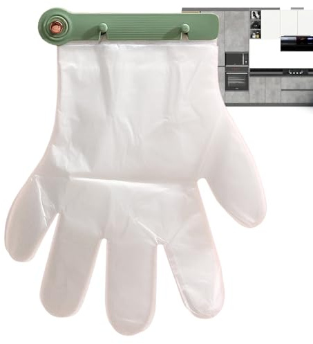 Generisch Wall Mounted Glove Holder - Hanging Glove Clips for Bathroom and Household - Space-saving Glove Holder with 100 Disposable Gloves for Hairdressers, Catering and Car Wash