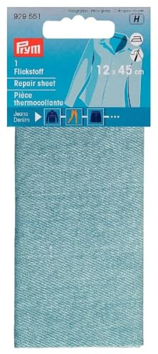 PRYM Flickstoff Jeans, 12 x 45 cm, hellblau