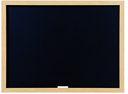 Bi-Office Optimum - Tableau à Craie Noir, 60 x 45 cm, Cadre en MDF Chêne