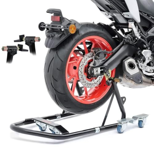 Aide au Rangement Moto Béquille d'Atelier Arriere ConStands Mover Universel Noir