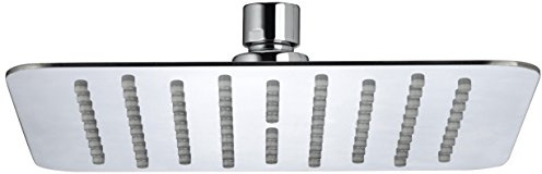 Bristan FHC SLSQ01 C - Soffione doccia fisso, di forma quadrata, cromato, 200 mm, linea sottile
