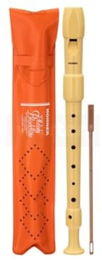 Hohner Flauta hohner 9516 color marfil desmontado funda naranja