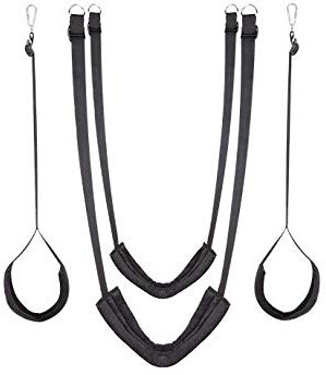 Liebesschaukel von EIS, Sex Schaukel für die Decke und Tür, robuste bequeme Sex Swing mit breiten Polstern, BDSM Sexspielzeug für Paare, schwarz