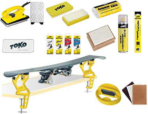TOKO Geschenke-Set Skiwachs 14-teilig mit Wachsbügeleisen Skispanner und Kantenschärfer