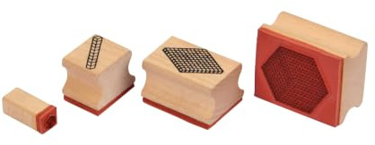 Betzold - Zehnerbasis-Stempel, Set mit 4 Stück - Mathematik Lernstempel Kinder