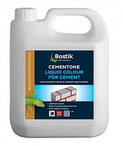 Bostik Liquid Colour for Cement Black - 1L - Professional Cement Pigment for Concrete, Mortar, Render & Screed - Lightfast - Even Colour Dispersion