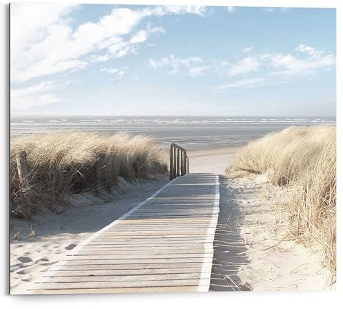 REINDERS Wandbild, Weg zum Meer, Schlafzimmer, Bilder, Wanddeko, Room Decor, MDF, Blau, 40 x 50