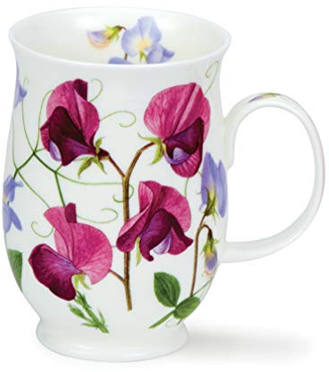 Dunoon Mug en porcelaine anglaise Motif pois de senteur - Pink - Dark