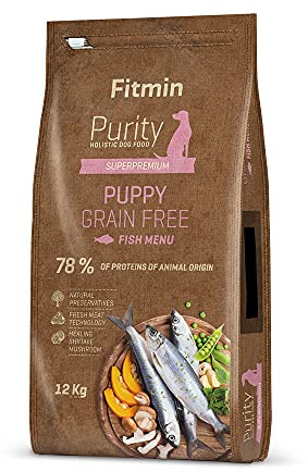 Fitmin dog Purity GF Puppy Fish | Hundetrockenfutter | Ein getreidefreies Futter | Tragende und säugende Hündinnen | 12kg
