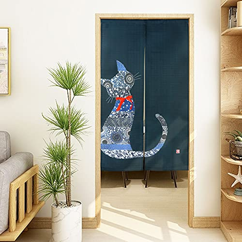 LIGICKY Japanische Gardinen Noren Lang Vorhänge Türvorhang Tapisseri für die Heimtextilien Raumteiler 85 x 150 cm