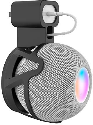 Tyeyober Soporte de pared para Homepod Mini, resistente soporte de pared para altavoces Homepod Mini, ahorro de espacio, excelente gestión de cables sin enredos